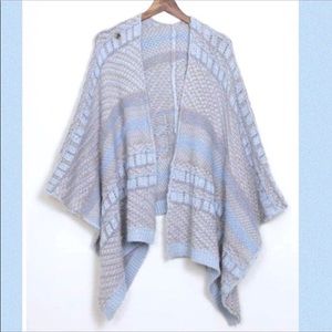 Cottage Cardi Wrap by Simply Noelle Ice Blue New